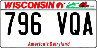 WI license plate 796VQA