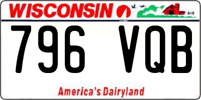 WI license plate 796VQB