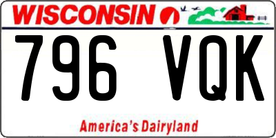 WI license plate 796VQK