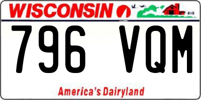 WI license plate 796VQM