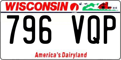 WI license plate 796VQP