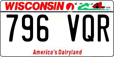 WI license plate 796VQR