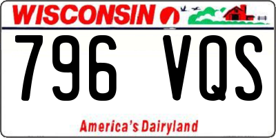 WI license plate 796VQS