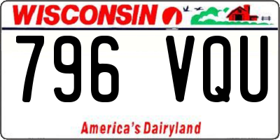 WI license plate 796VQU