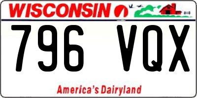 WI license plate 796VQX