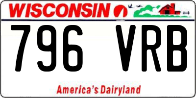 WI license plate 796VRB