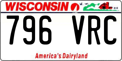 WI license plate 796VRC