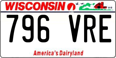 WI license plate 796VRE