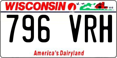 WI license plate 796VRH