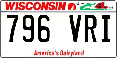 WI license plate 796VRI
