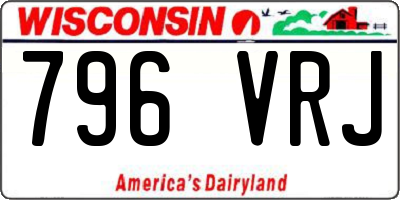 WI license plate 796VRJ