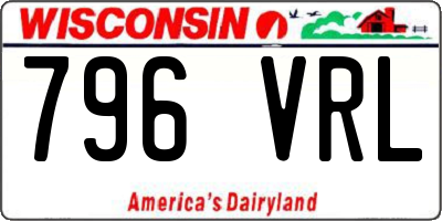 WI license plate 796VRL