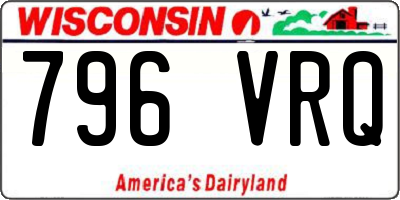 WI license plate 796VRQ
