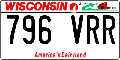 WI license plate 796VRR