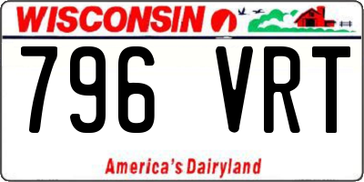WI license plate 796VRT