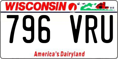 WI license plate 796VRU