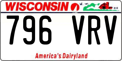 WI license plate 796VRV