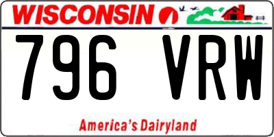 WI license plate 796VRW