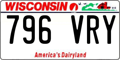WI license plate 796VRY
