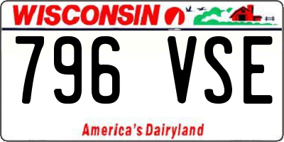 WI license plate 796VSE