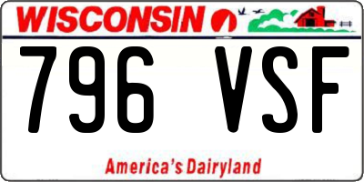 WI license plate 796VSF