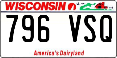 WI license plate 796VSQ