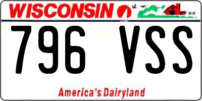WI license plate 796VSS