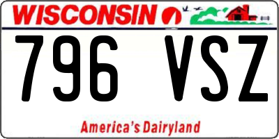 WI license plate 796VSZ