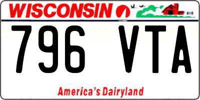 WI license plate 796VTA
