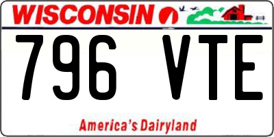 WI license plate 796VTE