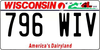 WI license plate 796WIV