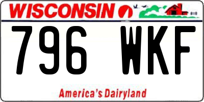 WI license plate 796WKF