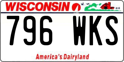 WI license plate 796WKS