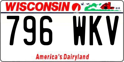 WI license plate 796WKV