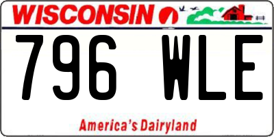 WI license plate 796WLE