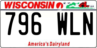 WI license plate 796WLN