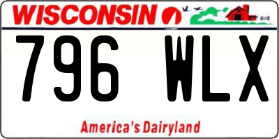WI license plate 796WLX
