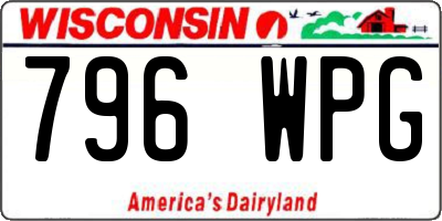 WI license plate 796WPG