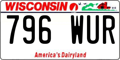 WI license plate 796WUR