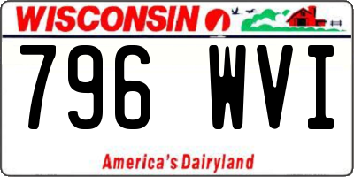 WI license plate 796WVI