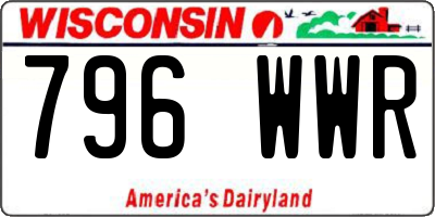 WI license plate 796WWR