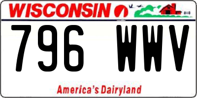 WI license plate 796WWV