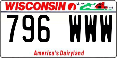 WI license plate 796WWW