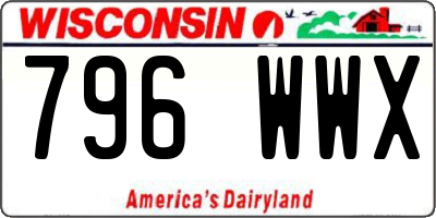 WI license plate 796WWX