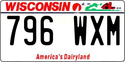 WI license plate 796WXM