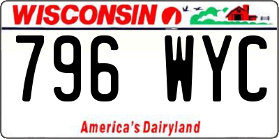 WI license plate 796WYC