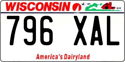 WI license plate 796XAL