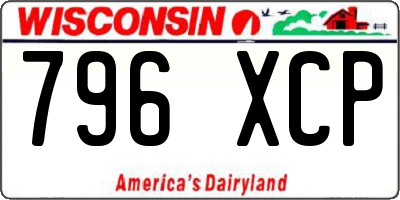 WI license plate 796XCP
