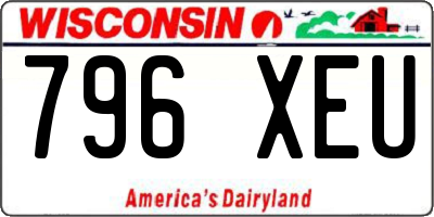 WI license plate 796XEU