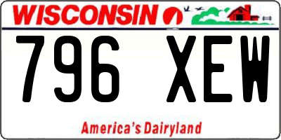WI license plate 796XEW